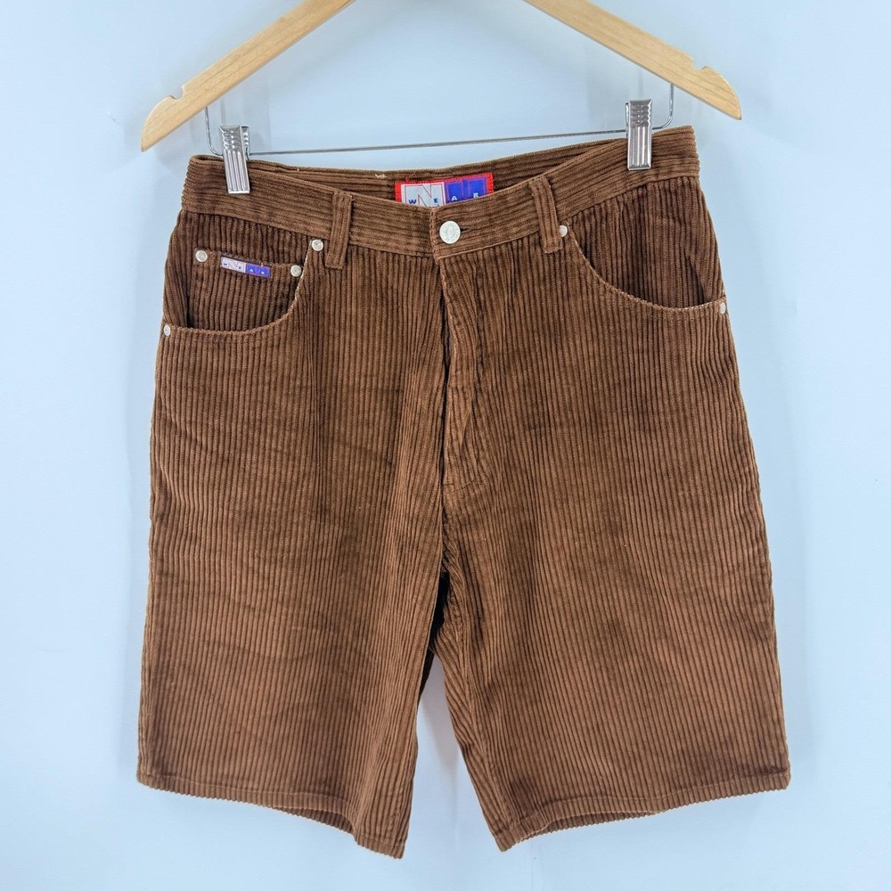 Vintage NU Wear Corduroy Shorts Brown 30 Vintage Skate Streetwear Retro Gorpcore